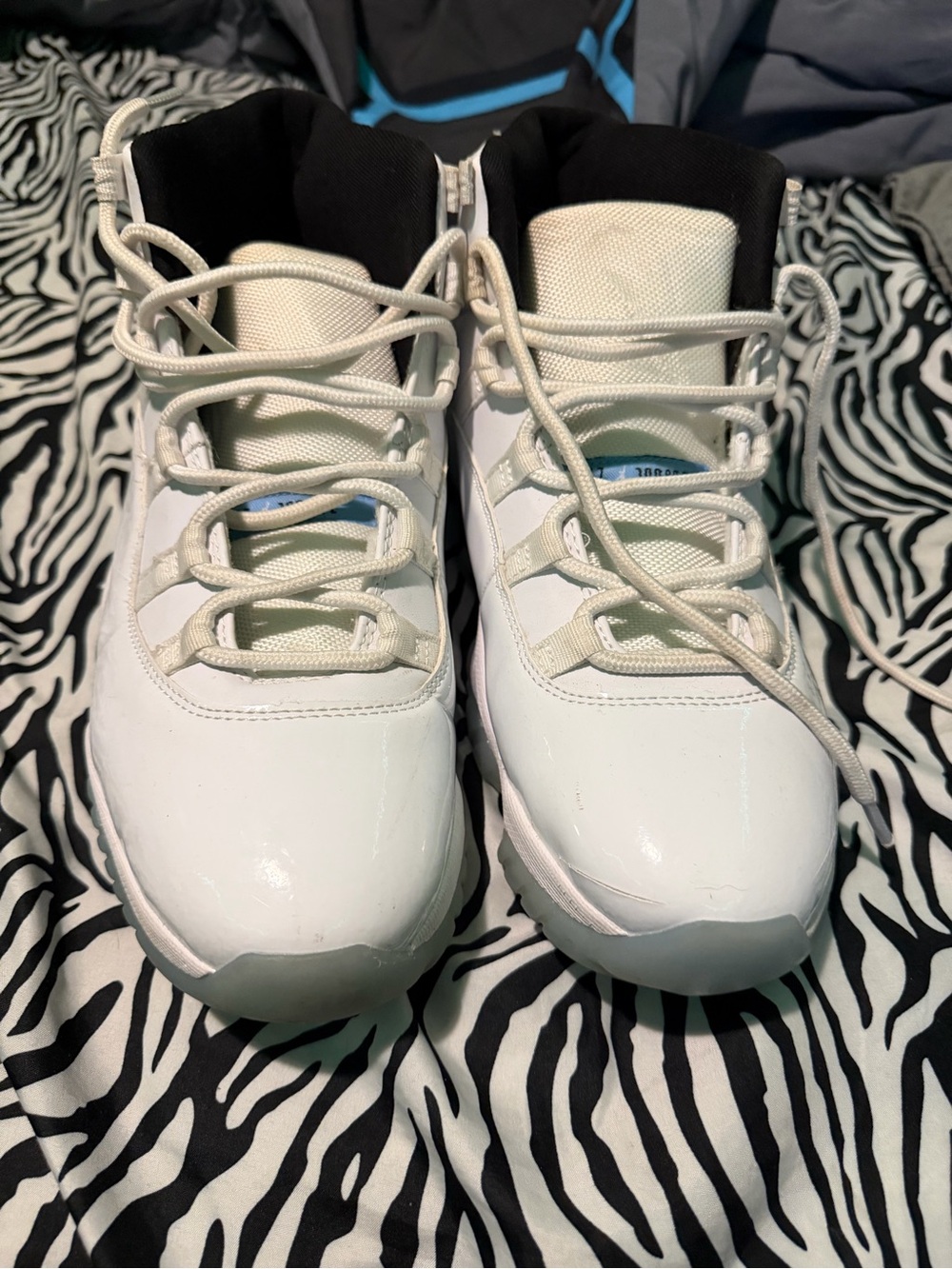 Jordan White and Black High-Top Sneakers